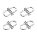 uxcell 調節可能メタルバックル チェーン短縮ストラップクラスプ 4個入り 23x14mm バッグチェーン長さ調整用 DIYクラフトアクセサリー シルバート...