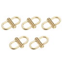 uxcell 調節可能メタルバックル チェーン短縮ストラップクラスプ 5個入り 23x14mm バッグチェーン長さ調整用 DIYクラフトアクセサリー ゴールドト...