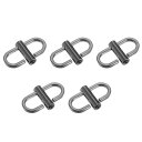 uxcell 調節可能メタルバックル チェーン短縮ストラップクラスプ 5個入り 23x14mm バッグチェーン長さ調整用 DIYクラフトアクセサリー ブラック ...