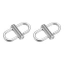 uxcell 調節可能メタルバックル チェーン短縮ストラップクラスプ 2個入り 23x14mm バッグチェーン長さ調整用 DIYクラフトアクセサリー シルバート...