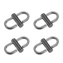 uxcell 調節可能メタルバックル チェーン短縮ストラップクラスプ 4個入り 22x10mm バッグチェーン長さ調整用 DIYクラフトアクセサリー ダークグレ...