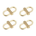 uxcell 調節可能メタルバックル チェーン短縮ストラップクラスプ 4個入り 22x13 mm バッグチェーン長さ調整用 DIYクラフトアクセサリー ゴールド...