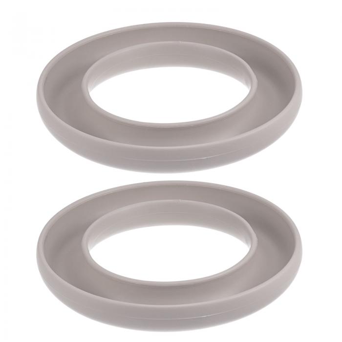 uxcell ボビンストレージリング 柔軟シリコン製 ベージュ ミシン刺繍機オーガナイザー デイリー用品セーバーゴム 2個入り