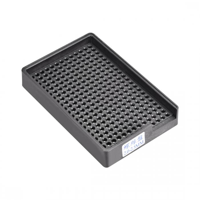 uxcell ネジトレー ネジホルダー 防静止 硬プラスチック製 2.0mm-2.5mm ブラック