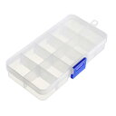 uxcell 部品収納ボックス ツールボックス PP素材 10グリッド 調節可能 クリアホワイト 130x70x22mm 4枚入り