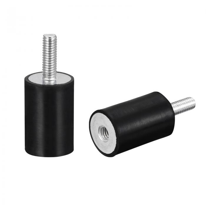 uxcell ショックアブソーバー ラバーマウント 防振アイソレーター M6 オス/メス D20mmxH30mm 2個入り