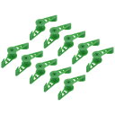 uxcell 調整可能 植物の曲げクリップ プラスチックステム 固定ブランチシェイプバックル 園芸 植物の成長用 グリーン
