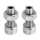 PATIKIL M10x25mm 六角穴付きネジ 2セット 円筒形 中空ボルトナットキット ランプねじ 切りねじ スルーホールファスナー 304ステンレス鋼