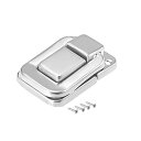 uxcell トグルラッチ パッチン錠 シルバートーン ビンテージスタイル 37 x 25 x 9mm 鉄 金属 10個入り