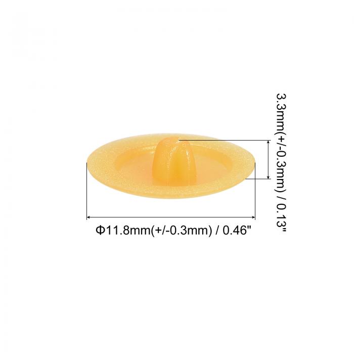 uxcell スクリューキャップカバー ネジキャップカバー プラスチック ネジ飾りカバー プラスカムフィッティングナット セルフタッピンねじ用 ライトオレンジ 11.8x3.3 mm 120個入り 3