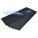 uxcell ブランクメタルカード 陽極酸化アルミニウム板 80 mm x 30 mm x 0.5 mm ブラック 5個