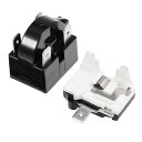 uxcell スタートリレー 冷蔵庫に対応 22 Ohm 4ピン フリーザーコンプレッサー サーマルプロテクター 1/6HP