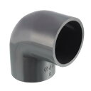 uxcell PVCパイプ継手 直角エルボカップリングコネクタ スリップソケット 内径40mm グレー 3個いり
