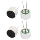 uxcell エレクトレットコンデンサーマイク 高感度ピックアップ 30-44dB 10x7mm 4個入り(3)