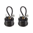 uxcell 冷蔵庫熱過負荷保護装置 1/5HP用150W 冷蔵庫交換部品 2.6x2.8cm 2個入り