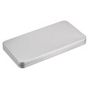 uxcell ブリキ缶 ファイル収納ボックス ギフトボックス 長方形 蓋付き シルバートーン 170 x 90 x 15mm 5個入り(3)