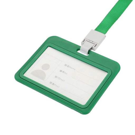 uxcell バッジホルダー ネックストラップ プラスチック製 グリーン オフィス製品透明両面 ビジネスワーク見本市イベント 8.6cm x 5.4cm水平の名札 uxcell バッジホルダー ネックストラップ プラスチック製 グリーン オフィス製品透明両面 ビジネスワーク見本市イベント 8.6cm x 5.4cm水平の名札