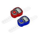 uxcell 指カウンター 範囲0-99999 5デジタル LED展示 スポーツカウント用 ブルー レッド 2個入り