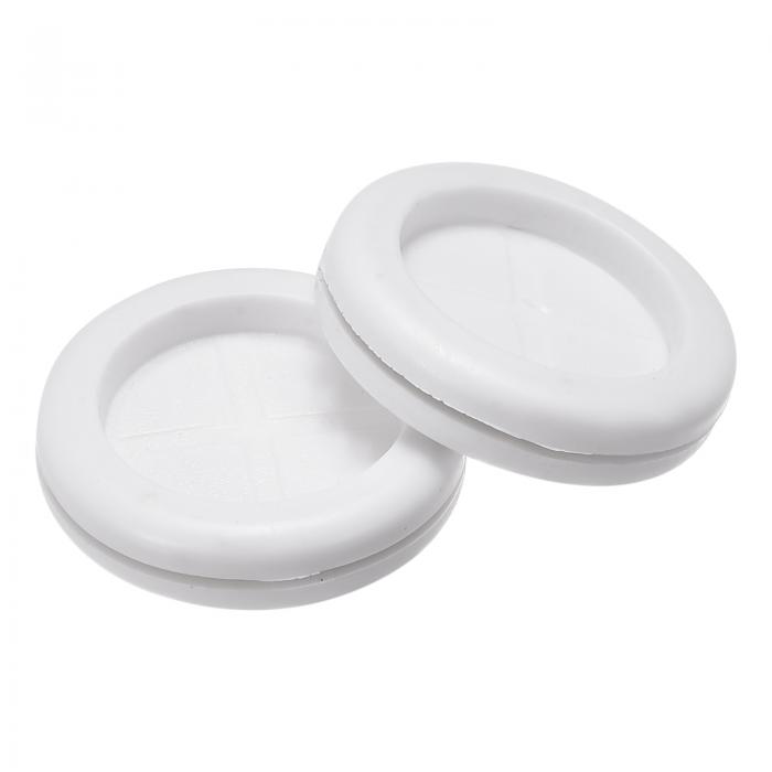 uxcell ラバーグロメット ラウンド両面 ワイヤー保護用 マウント径27 mm ホワイト 10個