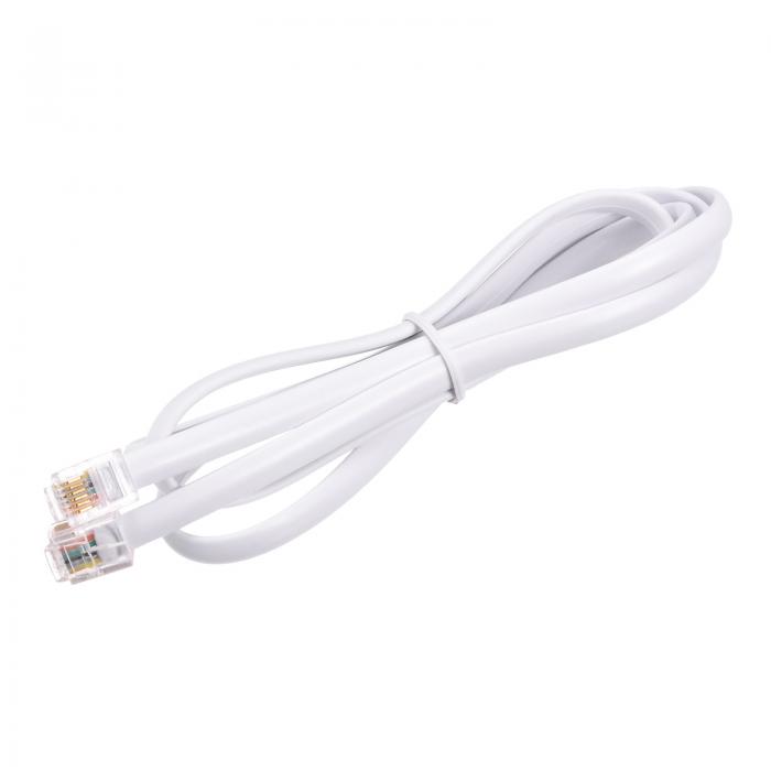 uxcell 電話延長コード 1m 電話ケーブル 電話回線コード RJ11 6P6C プラグ オス-オス 電話とファックス..