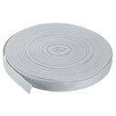 uxcell ウェブストラップ ポリプロピレン ヘビー級 屋外用ストラップバンド 25 mm 46 M シルバーグレー