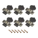 uxcell 引き出しノブ レザー ドアプル ドレッサーハンドル スーツケース 家具 交換用 取り付けネジ付き ブラック 48mm 6個
