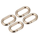 uxcell 財布ストラップリング 金属 楕円形 スプリングバックル ハードウェア バッグ クラフト DIY アクセサリー フック クリップ用 長さ34mm ゴ...