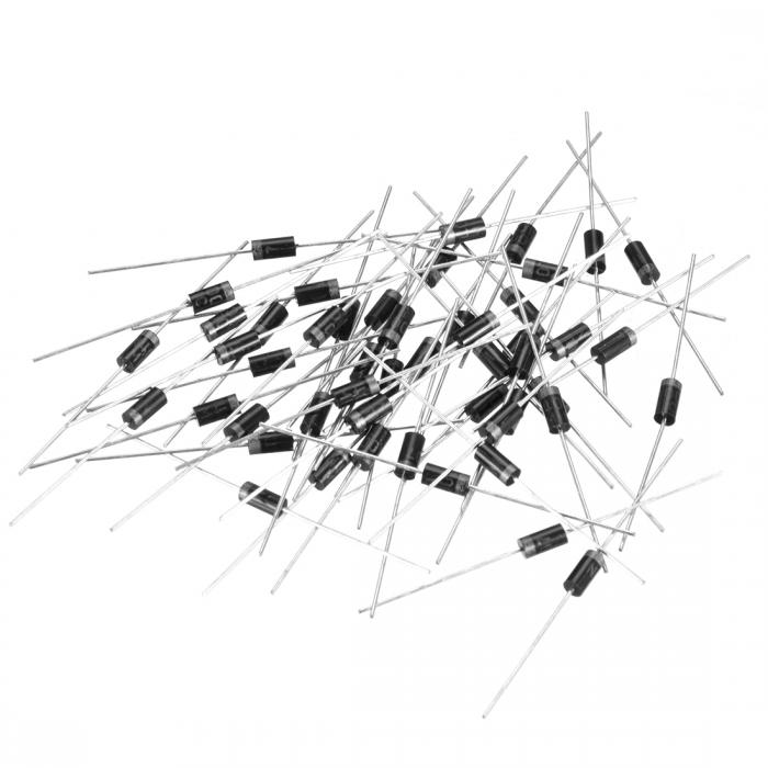 uxcell 整流ダイオード 電流ダイオード 1A 1kV めっきアキシャルリード 1N4007 50枚入り