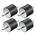 uxcell ゴムマウント 4個 M10x28mm オス 防振ショックアブソーバー D50mmxH40mm