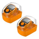 uxcell 指集計カウンター 0〜99999 5デジタルLED表示 スポーツカウント AG10バッテリー プラスチック オレンジ 2個入り