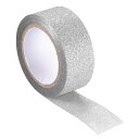 uxcell 装飾クラフトテープ 粘着スティック スクラップブック DIYアート ギフト包装用 1.5cm x 5 M シルバートーン