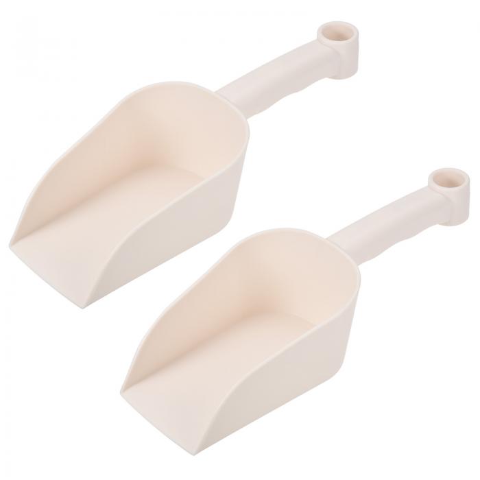 uxcell プラスチック製の庭のシャベル 275x103 mm 植物土壌植栽掘り手こてホーム ガーデニングツール 花土移植 除草 移動 掘削用 ホワイト 2個入り