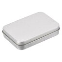 uxcell ストレージ箱 ティンプレートボックス ティーボックス 長方形 蝶番蓋付き シルバートーン 87 x 60 x 18mm 3個入り