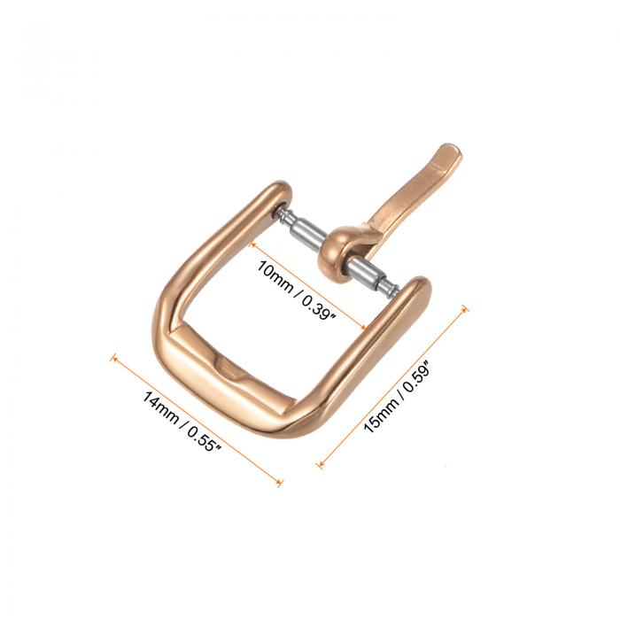 uxcell SUS304 ポリッシュド PVD ウォッチバックル PVD 仕上げ 時計バンド用 10mm