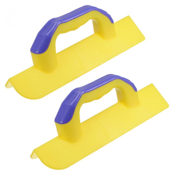 uxcell 外側コーナーこて 乾式壁コーナーツール プラスチック コーナーナイフ イエロー 8.3cm 2個