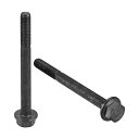 uxcell 六角フランジボルト 10.9グレード 炭素鋼 六角頭ねじ M6x60 mm 10個(4)