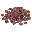 uxcell スクリューキャップカバー ネジキャップカバー プラスチック ネジ飾りカバー プラスカムフィッティングナット セルフタッピンねじ用 コーヒー色 11...