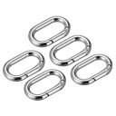uxcell 財布ストラップリング 金属 楕円形 スプリングバックル ハードウェア バッグ クラフト DIY アクセサリー フック クリップ用 長さ34mm シ...
