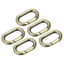 uxcell 財布ストラップリング 金属 楕円形 スプリングバックル ハードウェア バッグ クラフト DIY アクセサリー フック クリップ用 長さ34mm ブ...