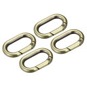uxcell 財布ストラップリング 金属 楕円形 スプリングバックル ハードウェア バッグ クラフト DIY アクセサリー フック クリップ用 長さ34mm ブ...