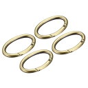 uxcell 財布ストラップリング 金属 楕円形 スプリングバックル ハードウェア バッグ クラフト DIY アクセサリー フック クリップ用 長さ47mm ブ...