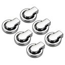 uxcell 財布ストラップリング Dリング 金属 リベット スタッド 交換用 バックル バッグ クラフト DIY アクセサリー用 長さ17mm シルバートーン...