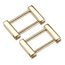 uxcell 財布ストラップリング 金属 ねじ込み シャックル 交換用 バックル レザー バッグ クラフト DIY アクセサリー用 長さ28mm ゴールドトーン...