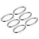 uxcell 財布ストラップリング 金属 楕円形 スプリングバックル ハードウェア バッグ クラフト DIY アクセサリー フック クリップ用 長さ59mm シ...