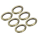 uxcell 財布ストラップリング 金属 楕円形 スプリングバックル ハードウェア バッグ クラフト DIY アクセサリー フック クリップ用 長さ38mm ブ...