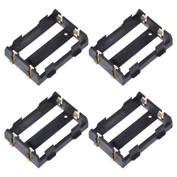 uxcell 電池ケース 貯蓄ボックス 2スロットx 3.7V電池ホルダー 2 x 26650電池用 4個入