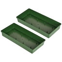 uxcell プラスチックデザインボウル 27.5 cmフラワーアレンジメントベース センターピースデコレーション用 グリーン 2個入り