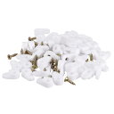 uxcell ガラスリテーナークリップキット キャビネットドアクリップ プラスチック ミラーホルダー 3 mmガラス用 ネジ付き 11mmx20mm 100個