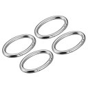 uxcell 財布ストラップリング 金属 楕円形 スプリングバックル ハードウェア バッグ クラフト DIY アクセサリー フック クリップ用 長さ47mm シ...