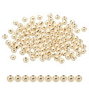 PATIKIL 6mm ジュエリーメイキング用金フィルドスペーサービーズ 100個入り メタルラウンドビーズ ブレスレット イヤリング ネックレス DIYクラフ...
